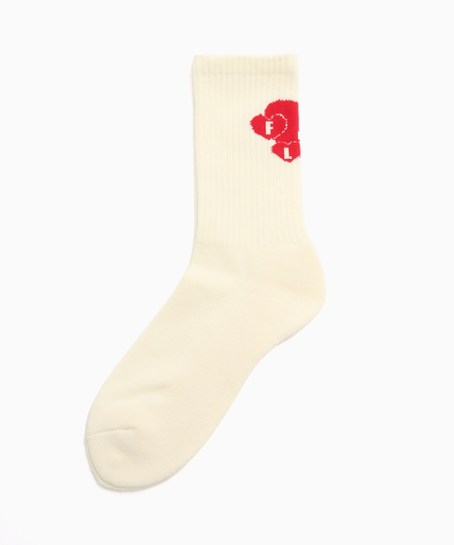 F-LAGSTUF-F（フラグスタフ）の「F-LAGSTUF-F / フラグスタフ HEART SOCKS（ソックス/靴下・メンズ・パープル/ブラック/ホワイト・FREE）」の2枚目の写真