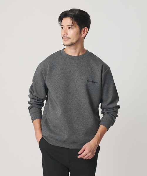 BEAUTY&YOUTH UNITED ARROWS(ビューティーアンドユースユナイテッドアローズ)の「【WEB限定 WARDROBE SMART】ダブルニット ロゴ クルーネック スウェット/セットアップ対応【抗菌・防臭】(スウェット・メンズ・その他1/ブラック/グレー/オリーブ/ネイビー・S/M/L/XL)」の5枚目の写真