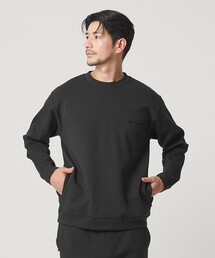 BEAUTY&YOUTH UNITED ARROWS | 【WEB限定 WARDROBE SMART】ダブルニット ロゴ クルーネック スウェット/セットアップ対応【抗菌・防臭】(スウェット)