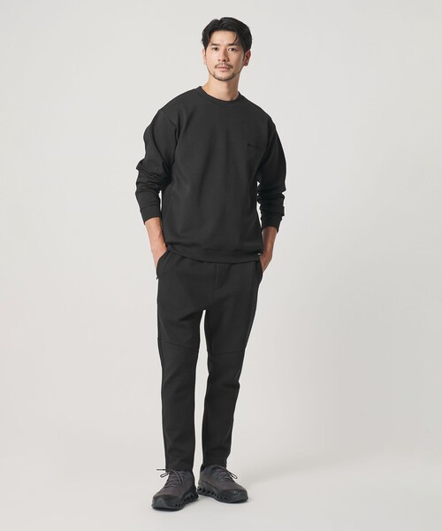 BEAUTY&YOUTH UNITED ARROWS(ビューティーアンドユースユナイテッドアローズ)の「【WEB限定 WARDROBE SMART】ダブルニット ロゴ クルーネック スウェット/セットアップ対応【抗菌・防臭】(スウェット・メンズ・その他1/ブラック/グレー/オリーブ/ネイビー・S/M/L/XL)」の6枚目の写真