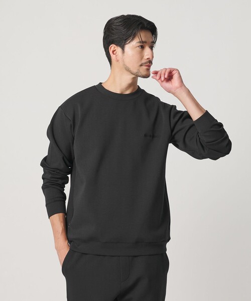 BEAUTY&YOUTH UNITED ARROWS(ビューティーアンドユースユナイテッドアローズ)の「【WEB限定 WARDROBE SMART】ダブルニット ロゴ クルーネック スウェット/セットアップ対応【抗菌・防臭】(スウェット・メンズ・その他1/ブラック/グレー/オリーブ/ネイビー・S/M/L/XL)」の7枚目の写真