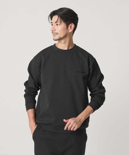 BEAUTY&YOUTH UNITED ARROWS(ビューティーアンドユースユナイテッドアローズ)の「【WEB限定 WARDROBE SMART】ダブルニット ロゴ クルーネック スウェット/セットアップ対応【抗菌・防臭】(スウェット・メンズ・その他1/ブラック/グレー/オリーブ/ネイビー・S/M/L/XL)」の8枚目の写真