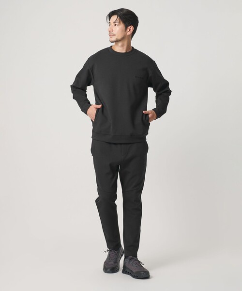 BEAUTY&YOUTH UNITED ARROWS(ビューティーアンドユースユナイテッドアローズ)の「【WEB限定 WARDROBE SMART】ダブルニット ロゴ クルーネック スウェット/セットアップ対応【抗菌・防臭】(スウェット・メンズ・その他1/ブラック/グレー/オリーブ/ネイビー・S/M/L/XL)」の9枚目の写真