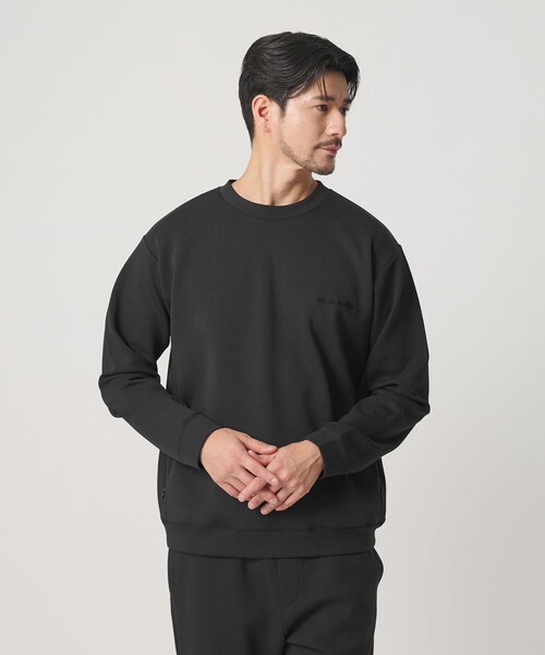 BEAUTY&YOUTH UNITED ARROWS(ビューティーアンドユースユナイテッドアローズ)の「【WEB限定 WARDROBE SMART】ダブルニット ロゴ クルーネック スウェット/セットアップ対応【抗菌・防臭】(スウェット・メンズ・その他1/ブラック/グレー/オリーブ/ネイビー・S/M/L/XL)」の10枚目の写真