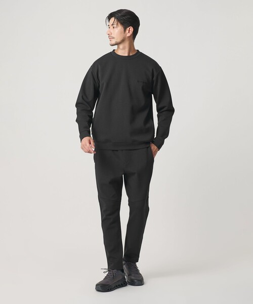 BEAUTY&YOUTH UNITED ARROWS(ビューティーアンドユースユナイテッドアローズ)の「【WEB限定 WARDROBE SMART】ダブルニット ロゴ クルーネック スウェット/セットアップ対応【抗菌・防臭】(スウェット・メンズ・その他1/ブラック/グレー/オリーブ/ネイビー・S/M/L/XL)」の11枚目の写真