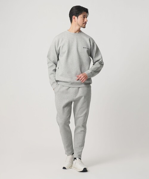 BEAUTY&YOUTH UNITED ARROWS(ビューティーアンドユースユナイテッドアローズ)の「【WEB限定 WARDROBE SMART】ダブルニット ロゴ クルーネック スウェット/セットアップ対応【抗菌・防臭】(スウェット・メンズ・その他1/ブラック/グレー/オリーブ/ネイビー・S/M/L/XL)」の12枚目の写真
