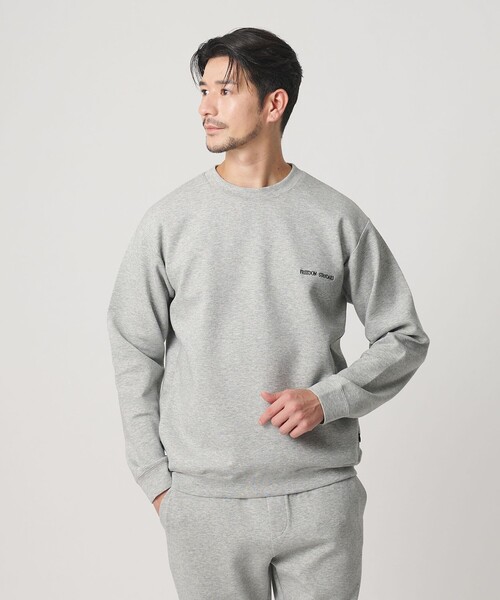 BEAUTY&YOUTH UNITED ARROWS(ビューティーアンドユースユナイテッドアローズ)の「【WEB限定 WARDROBE SMART】ダブルニット ロゴ クルーネック スウェット/セットアップ対応【抗菌・防臭】(スウェット・メンズ・その他1/ブラック/グレー/オリーブ/ネイビー・S/M/L/XL)」の13枚目の写真