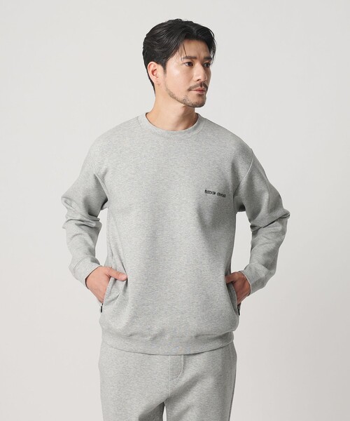 BEAUTY&YOUTH UNITED ARROWS(ビューティーアンドユースユナイテッドアローズ)の「【WEB限定 WARDROBE SMART】ダブルニット ロゴ クルーネック スウェット/セットアップ対応【抗菌・防臭】(スウェット・メンズ・その他1/ブラック/グレー/オリーブ/ネイビー・S/M/L/XL)」の14枚目の写真