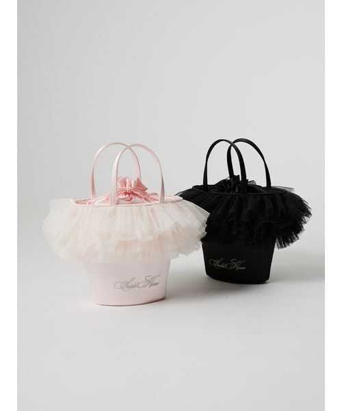SNIDEL HOME(スナイデルホーム)の「チュールバッグ(ハンドバッグ・レディース・ブラック/ピンク・F)」の10枚目の写真