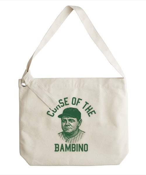 Ol' Basics(オールベーシックス)の「Ol' Basics(オール・ベーシックス) ショルダーバッグ キャンバス イラスト プリント 鞄 BAG アメカジ メンズ レディース ユニセックス(ショルダーバッグ・レディース・ナチュラル・FREE)」の1枚目の写真