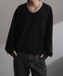 welise（ウェライズ）の「【welise ウェライズ】-2026AW-ドレープジョーゼット ルーズアーム ショート丈UネックロンT（Tシャツ/カットソー）」