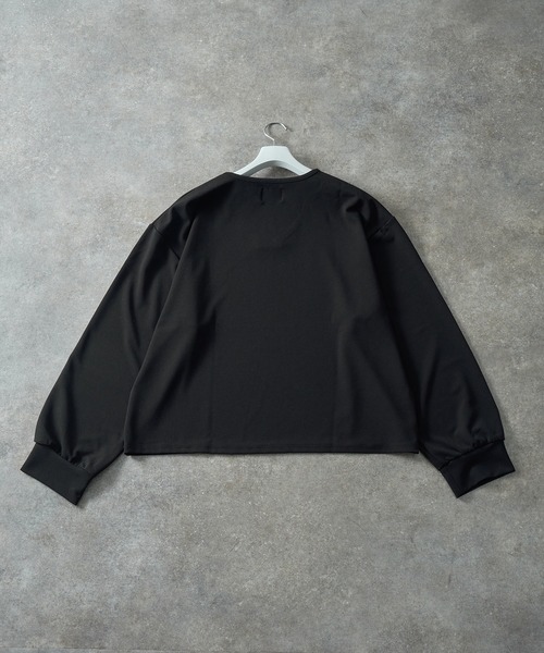 welise(ウェライズ)の「【welise/ウェライズ】-2026AW-ドレープジョーゼット ルーズアーム ショート丈UネックロンT(Tシャツ/カットソー・メンズ・ホワイト/ブラック・L/M/XL)」の18枚目の写真
