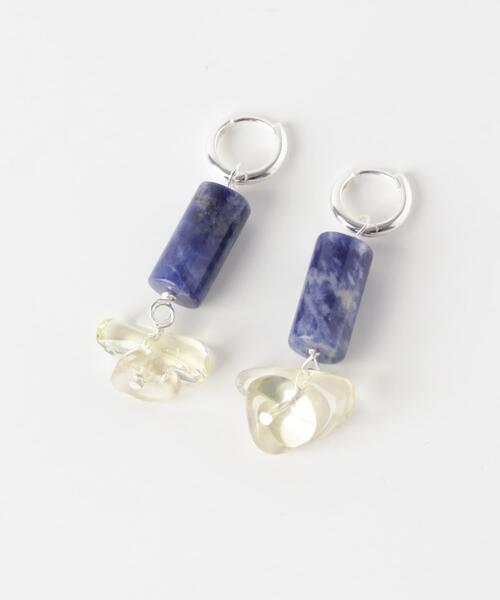 SMELLY(スメリー)の「SMELLY so’ sodalite cylinder pierce(ピアス(両耳用)・レディース・シルバー系その他・-)」の8枚目の写真