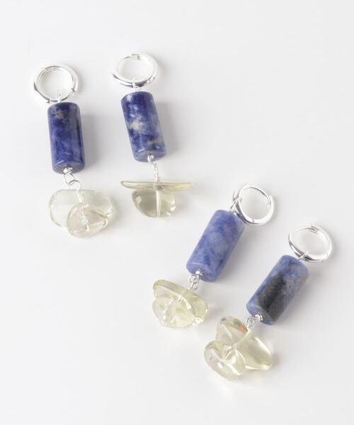SMELLY(スメリー)の「SMELLY so’ sodalite cylinder pierce(ピアス(両耳用)・レディース・シルバー系その他・-)」の12枚目の写真