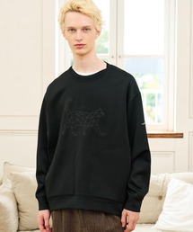 CALL&RESPONSE | mlt5766- ステッチアートPO ネコ ダンボールニット(263-1321-02)(Tシャツ/カットソー)
