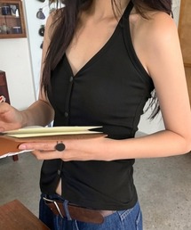 Button Halter Top / ボタンホルタートップス