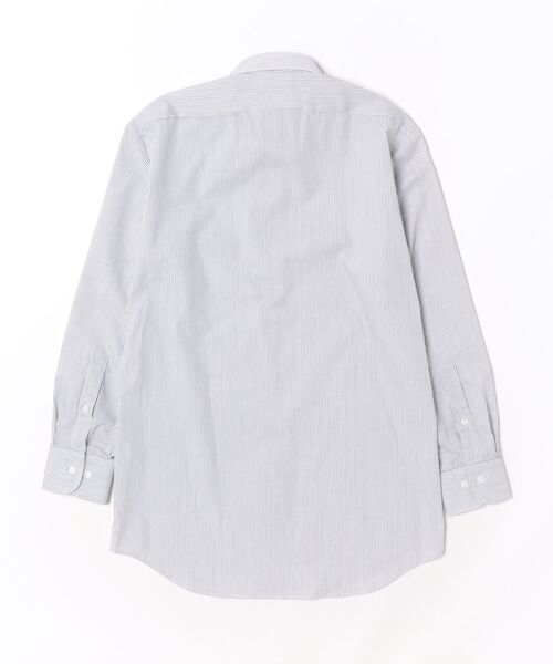TAKA-Q(タカキュー)の「ワイシャツ メンズ 長袖 ノンアイロン レギュラーカラー ビジネス ドレス 綿混 NEWスタンダードフィット(ビジネスシャツ・メンズ・ホワイト×ブラック・首回り43cm-裄丈82cm/首回り45cm-裄丈86cm/首回り43cm-裄丈86cm/首回り39cm-裄丈80cm/首回り39cm-裄丈84cm)」の3枚目の写真