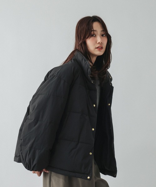 GLOBAL WORK(グローバルワーク)の「エアサーマルリバーシブルパッファーブルゾン/681007(ブルゾン・レディース・ブラック系その他/ブラウン系その他3/ホワイト系その他・MEDIUM/LARGE)」の15枚目の写真