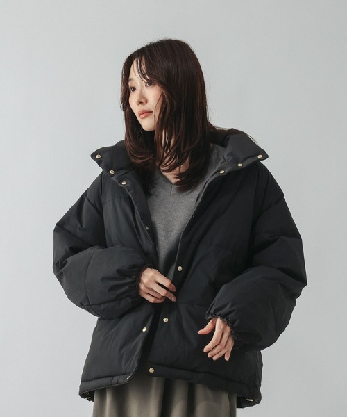 GLOBAL WORK(グローバルワーク)の「エアサーマルリバーシブルパッファーブルゾン/681007(ブルゾン・レディース・ブラック系その他/ブラウン系その他3/ホワイト系その他・MEDIUM/LARGE)」の16枚目の写真