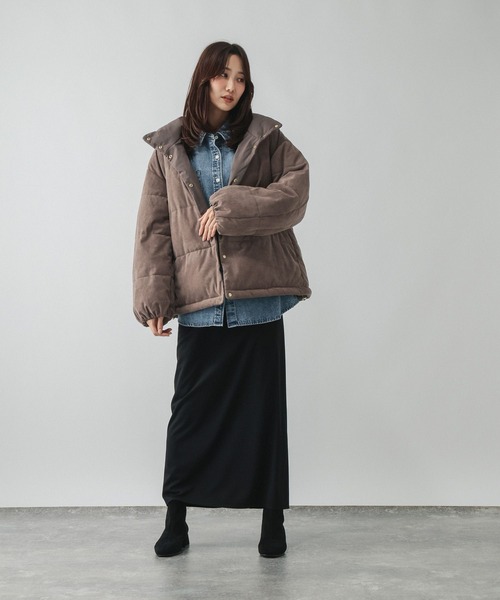 GLOBAL WORK(グローバルワーク)の「エアサーマルリバーシブルパッファーブルゾン/681007(ブルゾン・レディース・ブラック系その他/ブラウン系その他3/ホワイト系その他・MEDIUM/LARGE)」の17枚目の写真