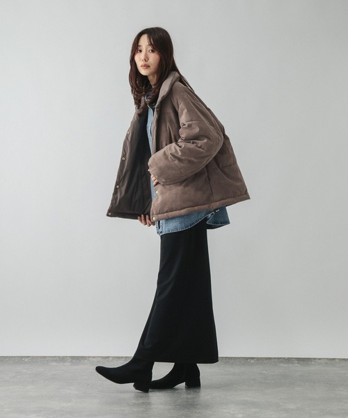 GLOBAL WORK(グローバルワーク)の「エアサーマルリバーシブルパッファーブルゾン/681007(ブルゾン・レディース・ブラック系その他/ブラウン系その他3/ホワイト系その他・MEDIUM/LARGE)」の18枚目の写真