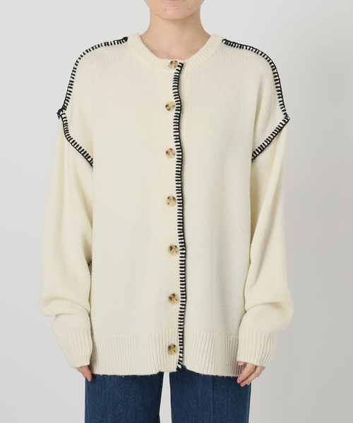B.C STOCK(ベーセーストック)の「ウォッシャブル / ブランケットステッチ2WAYニット(ニット/セーター・レディース・サックスブルー/ブラック/ホワイト・FREE)」の14枚目の写真