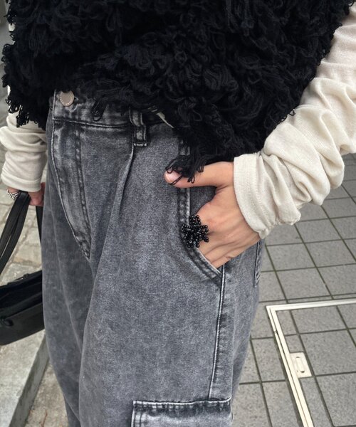 goocy(グーシー)の「デニムカーゴパンツ(デニムパンツ・レディース・ブルー/ブラック/ネイビー・MEDIUM/SMALL)」の6枚目の写真