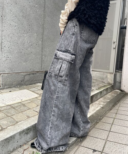 goocy(グーシー)の「デニムカーゴパンツ(デニムパンツ・レディース・ブルー/ブラック/ネイビー・MEDIUM/SMALL)」の8枚目の写真