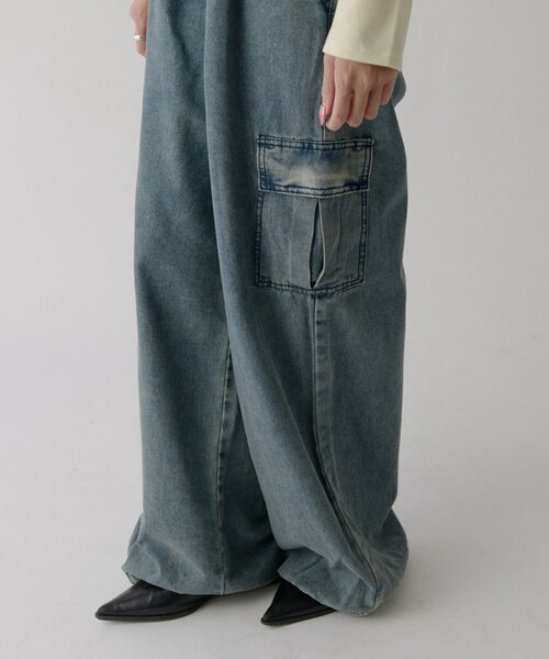 goocy(グーシー)の「デニムカーゴパンツ(デニムパンツ・レディース・ブルー/ブラック/ネイビー・MEDIUM/SMALL)」の16枚目の写真