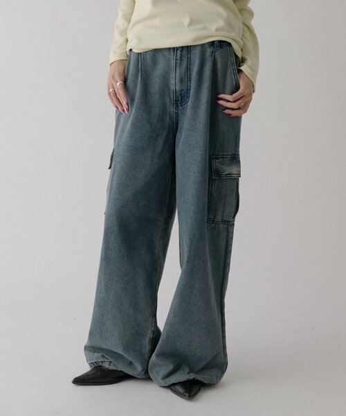 goocy(グーシー)の「デニムカーゴパンツ(デニムパンツ・レディース・ブルー/ブラック/ネイビー・MEDIUM/SMALL)」の20枚目の写真