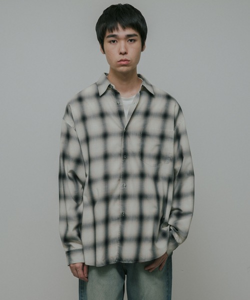 URBAN RESEARCH DOORS（アーバンリサーチドアーズ）の「T/R Hombre Plaid Shirts（シャツ/ブラウス・メンズ・グレー/ブラウン・LARGE/MEDIUM）」の4枚目の写真