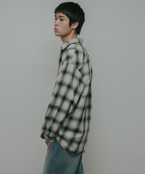 URBAN RESEARCH DOORS（アーバンリサーチドアーズ）の「T/R Hombre Plaid Shirts（シャツ/ブラウス・メンズ・グレー/ブラウン・LARGE/MEDIUM）」の5枚目の写真