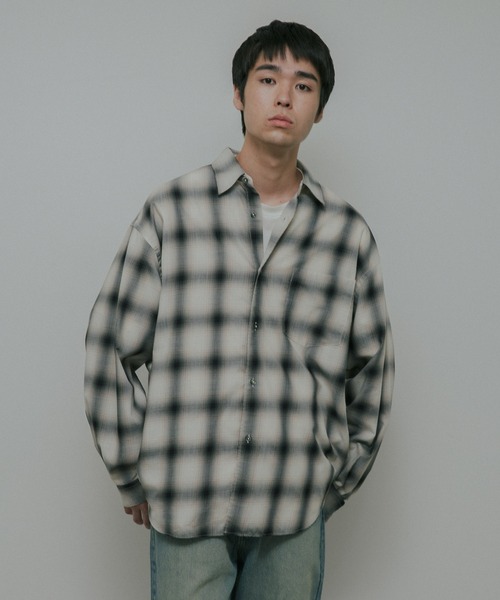 URBAN RESEARCH DOORS（アーバンリサーチドアーズ）の「T/R Hombre Plaid Shirts（シャツ/ブラウス・メンズ・グレー/ブラウン・LARGE/MEDIUM）」の6枚目の写真