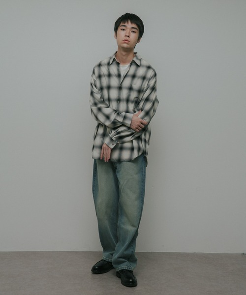 URBAN RESEARCH DOORS（アーバンリサーチドアーズ）の「T/R Hombre Plaid Shirts（シャツ/ブラウス・メンズ・グレー/ブラウン・LARGE/MEDIUM）」の8枚目の写真