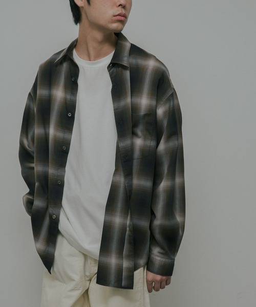 URBAN RESEARCH DOORS（アーバンリサーチドアーズ）の「T/R Hombre Plaid Shirts（シャツ/ブラウス・メンズ・グレー/ブラウン・LARGE/MEDIUM）」の10枚目の写真