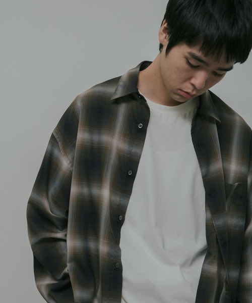 URBAN RESEARCH DOORS（アーバンリサーチドアーズ）の「T/R Hombre Plaid Shirts（シャツ/ブラウス・メンズ・グレー/ブラウン・LARGE/MEDIUM）」の11枚目の写真
