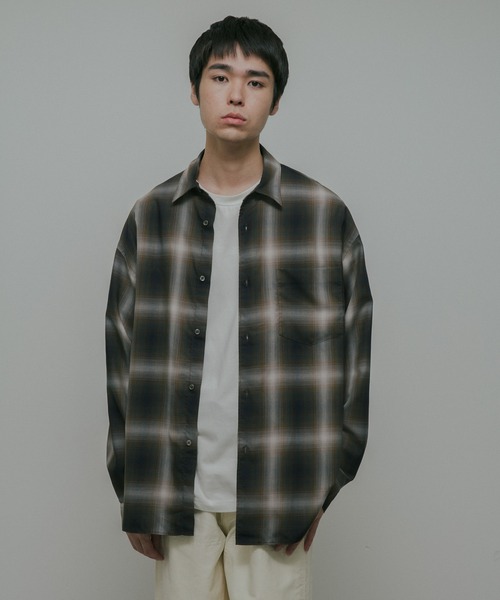 URBAN RESEARCH DOORS（アーバンリサーチドアーズ）の「T/R Hombre Plaid Shirts（シャツ/ブラウス・メンズ・グレー/ブラウン・LARGE/MEDIUM）」の13枚目の写真