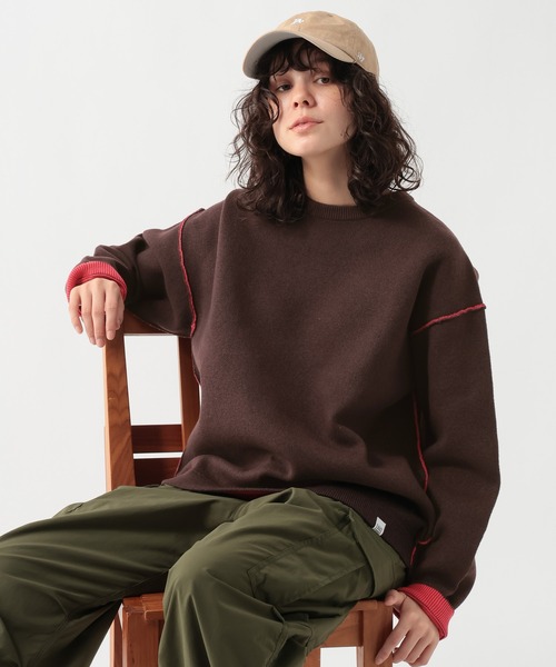 GEORGE'S(ジョージズ)の「リバーシブルWフェイスカラーニットクルー(ニット/セーター・メンズ・ネイビー系/ブラウン系その他・LARGE/MEDIUM)」の20枚目の写真