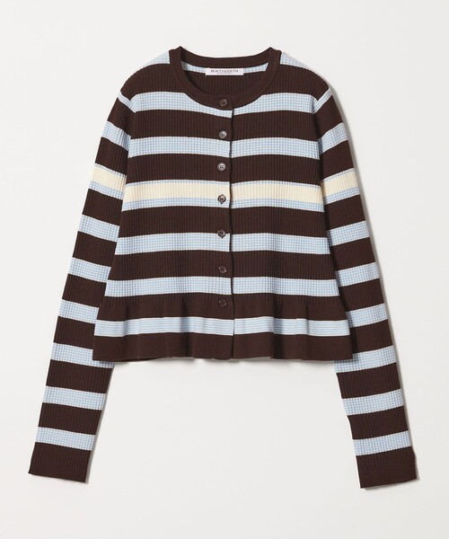 BEAUTY&YOUTH UNITED ARROWS(ビューティーアンドユースユナイテッドアローズ)の「【WEB限定 Wardrobe DAILY MINIMAL】ボーダー ペプラムニットカーディガン(カーディガン/ボレロ・レディース・ナチュラル/ブラック/ダークブラウン・FREE)」の18枚目の写真