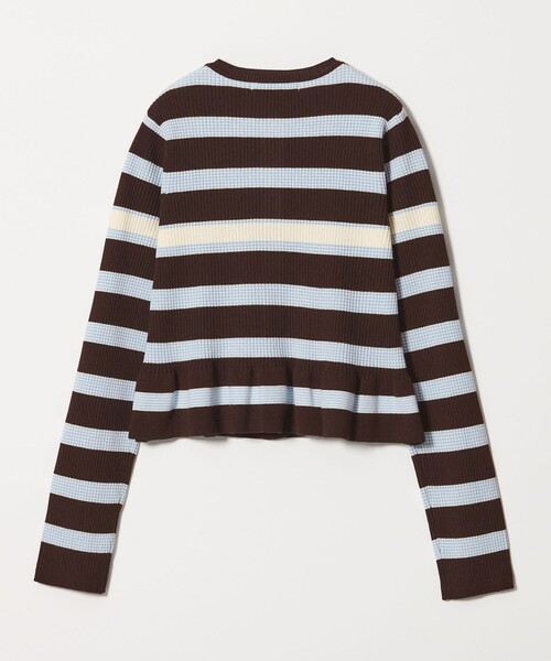 BEAUTY&YOUTH UNITED ARROWS(ビューティーアンドユースユナイテッドアローズ)の「【WEB限定 Wardrobe DAILY MINIMAL】ボーダー ペプラムニットカーディガン(カーディガン/ボレロ・レディース・ナチュラル/ブラック/ダークブラウン・FREE)」の19枚目の写真