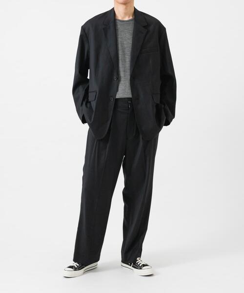 URBAN RESEARCH（アーバンリサーチ）の「new basic　WOOL SILK TAPERED SLACKS（その他パンツ・メンズ・ブラック・LARGE/X-LARGE/MEDIUM）」の4枚目の写真