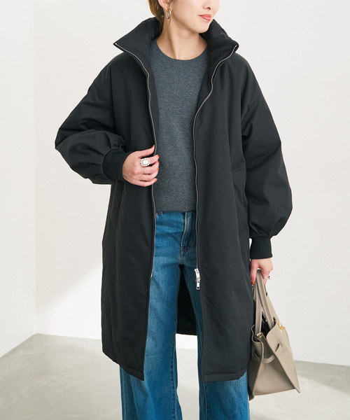 Spick & Span(スピックアンドスパン)の「撥水ツイルパデッドパフスリーブコート(その他アウター・レディース・ベージュ/ブラック・38/36)」の5枚目の写真