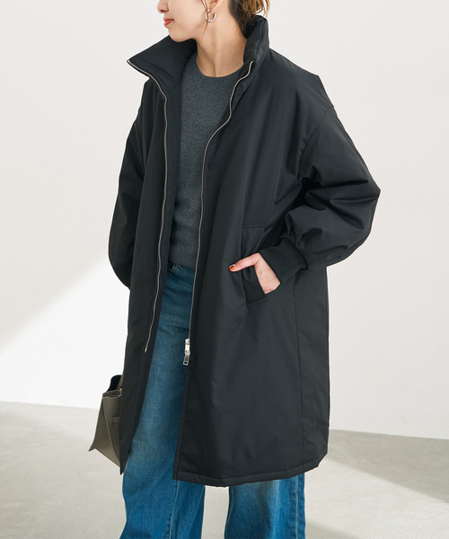 Spick & Span(スピックアンドスパン)の「撥水ツイルパデッドパフスリーブコート(その他アウター・レディース・ベージュ/ブラック・38/36)」の6枚目の写真