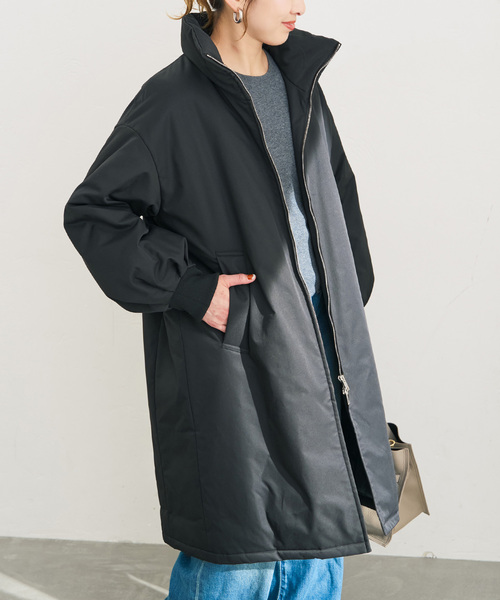 Spick & Span(スピックアンドスパン)の「撥水ツイルパデッドパフスリーブコート(その他アウター・レディース・ベージュ/ブラック・38/36)」の8枚目の写真