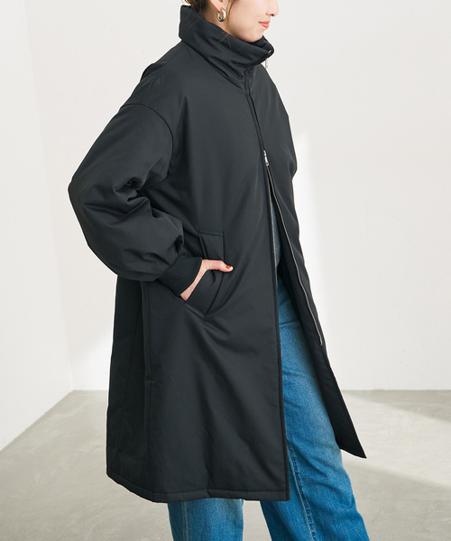 Spick & Span(スピックアンドスパン)の「撥水ツイルパデッドパフスリーブコート(その他アウター・レディース・ベージュ/ブラック・38/36)」の12枚目の写真
