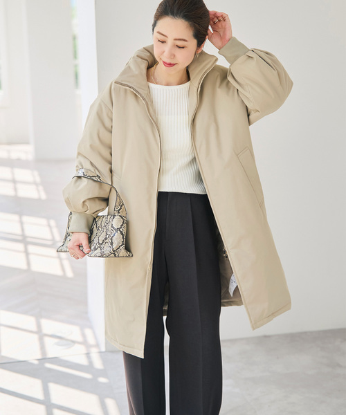 Spick & Span(スピックアンドスパン)の「撥水ツイルパデッドパフスリーブコート(その他アウター・レディース・ベージュ/ブラック・38/36)」の15枚目の写真