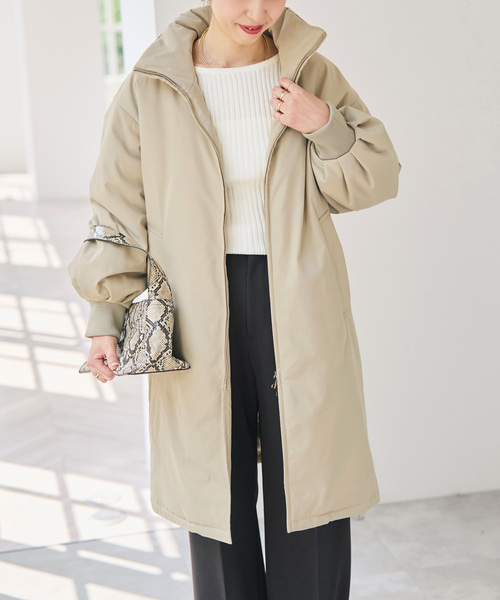Spick & Span(スピックアンドスパン)の「撥水ツイルパデッドパフスリーブコート(その他アウター・レディース・ベージュ/ブラック・38/36)」の16枚目の写真