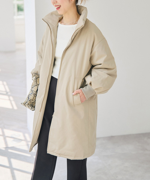 Spick & Span(スピックアンドスパン)の「撥水ツイルパデッドパフスリーブコート(その他アウター・レディース・ベージュ/ブラック・38/36)」の17枚目の写真