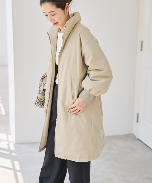 Spick & Span(スピックアンドスパン)の「撥水ツイルパデッドパフスリーブコート(その他アウター・レディース・ベージュ/ブラック・38/36)」の18枚目の写真