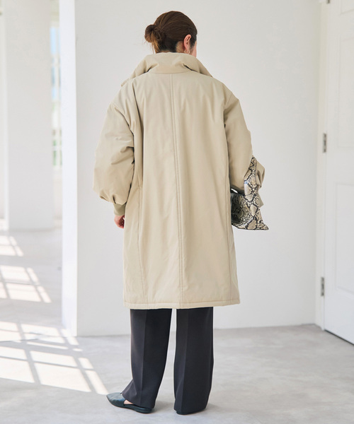 Spick & Span(スピックアンドスパン)の「撥水ツイルパデッドパフスリーブコート(その他アウター・レディース・ベージュ/ブラック・38/36)」の20枚目の写真